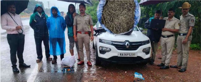 “ಭಟ್ಕಳ ತಾಲೂಕಿನ ರಾಷ್ಟ್ರೀಯ ಹೆದ್ದಾರಿ 66ರ ತೆಂಗಿನ ಗುಂಡಿ ಕ್ರಾಸ್ ಬಳಿ ಗಾಂಜಾ ವಶ”